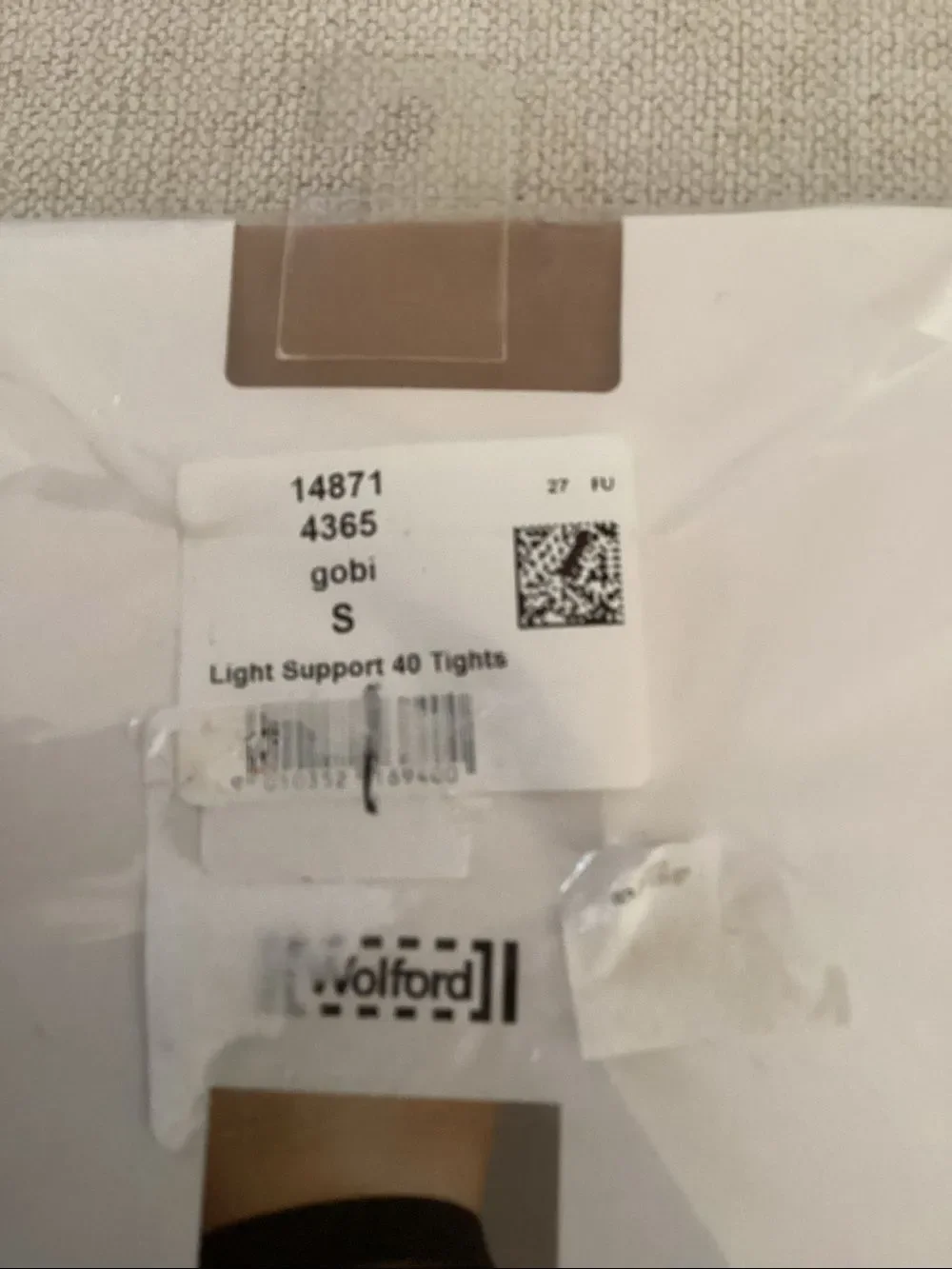 Wolford Light Support 40 Tights, 40 Den, Gobi, Size Small, NWT